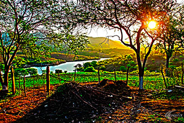 PB - Campina Grande - Pôr-do-sol na Fazenda Santana (HDR)<br /><span>Crédito: Mauro Badini</span>